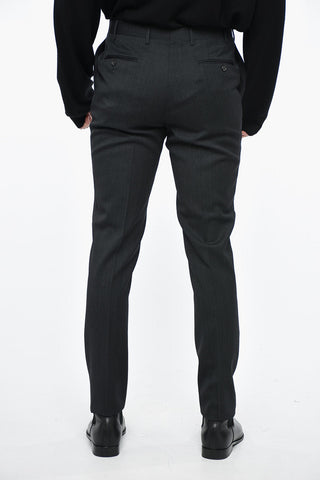 CC COLLECTION Virgin Wool Pants with Hidden Closure