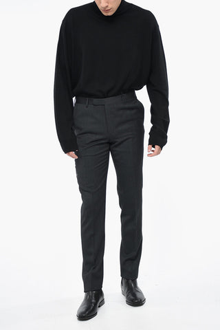 CC COLLECTION Virgin Wool Pants with Hidden Closure