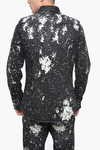 Denim WESTERN Overshirt with Studded Application