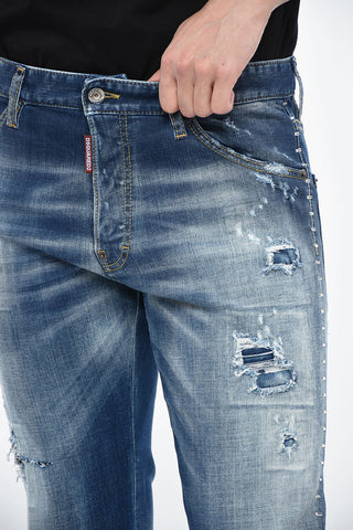 Distressed Jeans COOL GUY with Metallic Applications 17cm