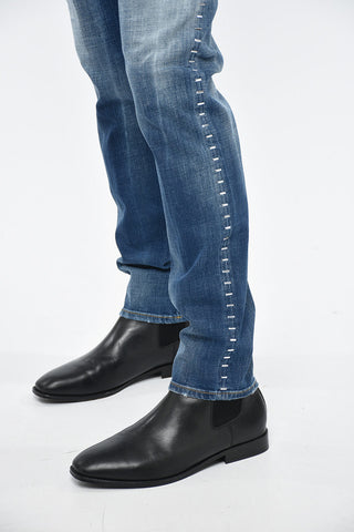Distressed Jeans COOL GUY with Metallic Applications 17cm