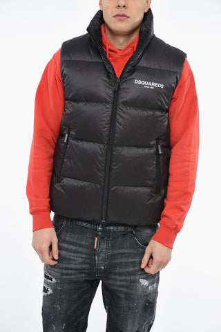 Gilet Trapuntato con Stampa Logo