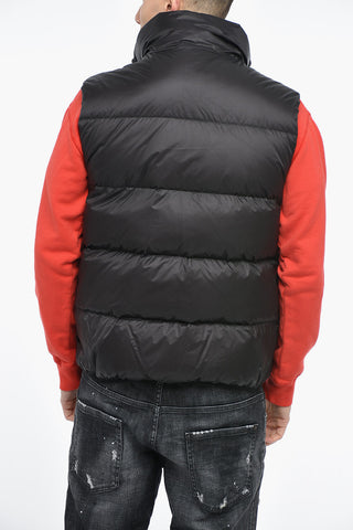 Gilet Trapuntato con Stampa Logo