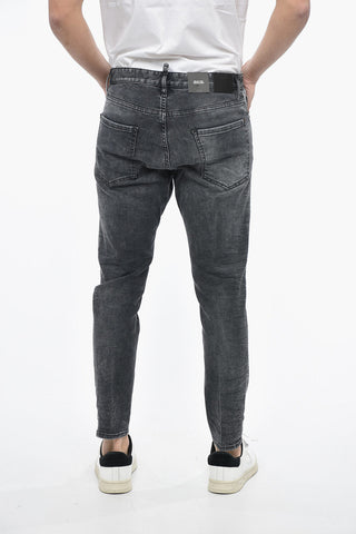 Jeans RELAX LONG CROTCH Distressed con Stampa Floreale 16cm