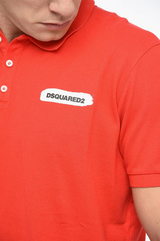 TENNIS Polo Shirt with Paint Effect Logo