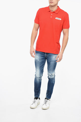 TENNIS Polo Shirt with Paint Effect Logo