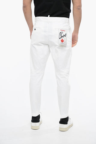 Jeans SEXY CHINO con Logo Patch sul Retro 16cm