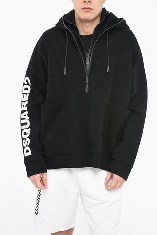 Oversized DOUBLENECK ANORAK Sweatshirt with Zipped Detail