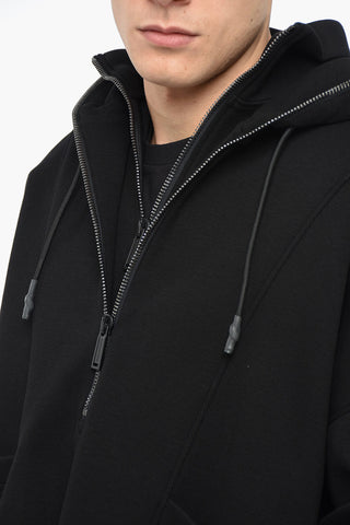 Oversized DOUBLENECK ANORAK Sweatshirt with Zipped Detail