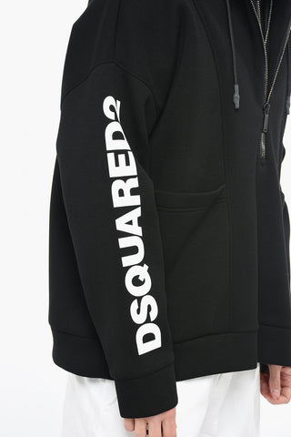 Oversized DOUBLENECK ANORAK Sweatshirt with Zipped Detail
