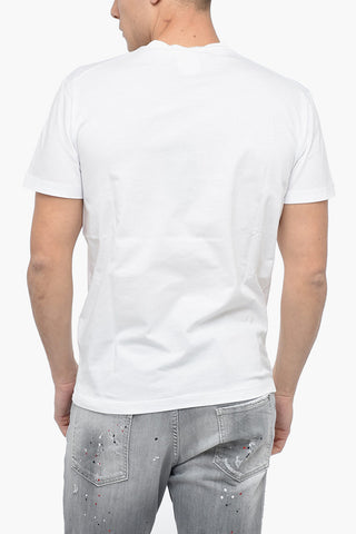 Crew Neck BELLO BELLO Paint Printed T-Shirt