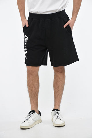Shorts in Jersey con Logo Stampato