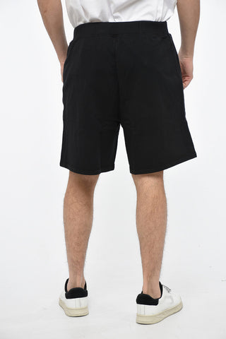 Shorts in Jersey con Logo Stampato