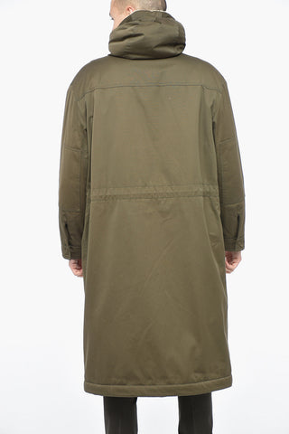 Parka Lungo in Cotone con Fodera in Eco-shearling