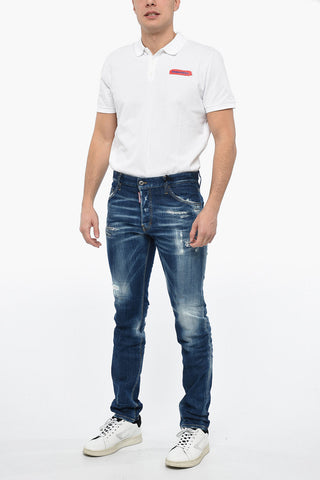 Jeans 5 Tasche Cool Guy Fit in Denim Distressed 17cm