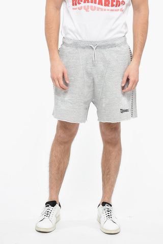 Fleeced Shorts with Metal Details