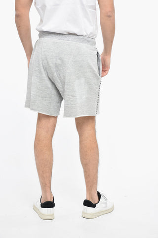 Fleeced Shorts with Metal Details