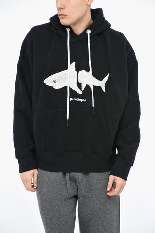 Cotton SHARK Hoodie with Terry Embroidery