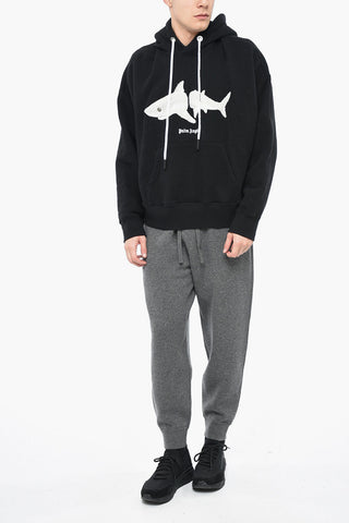Cotton SHARK Hoodie with Terry Embroidery