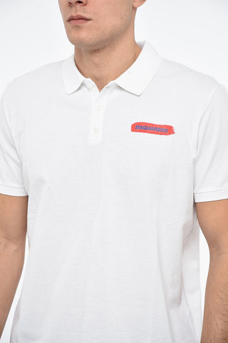 TENNIS Polo Shirt with Paint Effect Logo
