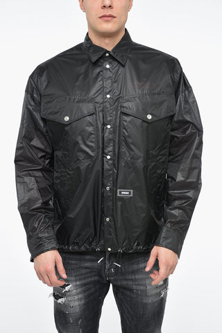 Overshirt in Nylon con Coulisse