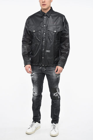 Overshirt in Nylon con Coulisse