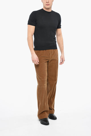 CC COLLECTION Crew Neck Short-sleeved Cotton Sweater