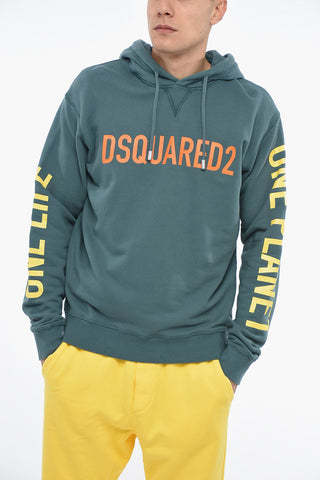 ONE LIFE ONE PLANET OLOP Hoodie Sweatshirt with Lettering