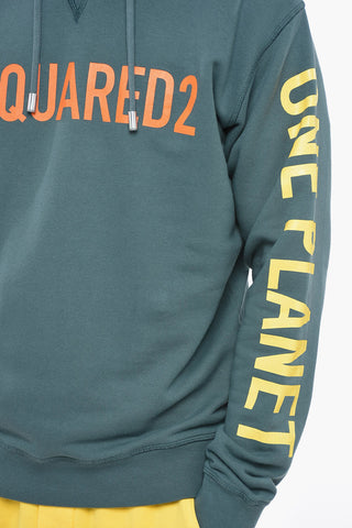 ONE LIFE ONE PLANET OLOP Hoodie Sweatshirt with Lettering