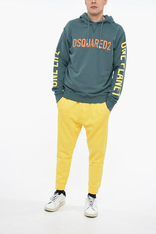 ONE LIFE ONE PLANET OLOP Hoodie Sweatshirt with Lettering