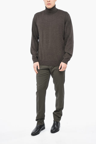 Maglia a Collo Alto in Lana Merino Extrafine