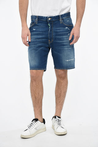 ONE LIFE ONE PLANET Denim SMILE Shorts with Terry Patch