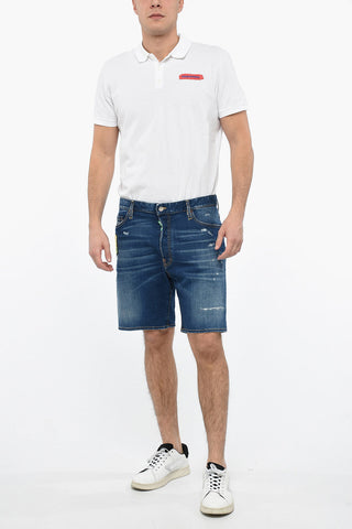 ONE LIFE ONE PLANET Denim SMILE Shorts with Terry Patch