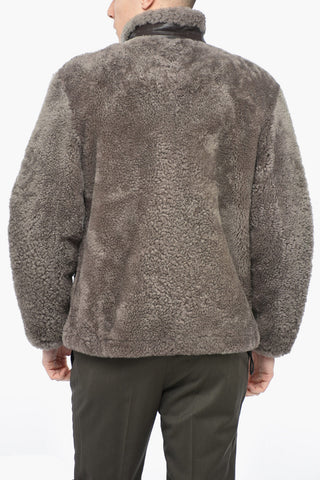 Giubbotto Shearling in Tinta Unita con Taschino 