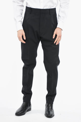 Wool 1 PLEAT AVIATOR Trousers with Front Pleat