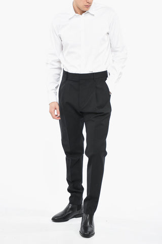Wool 1 PLEAT AVIATOR Trousers with Front Pleat