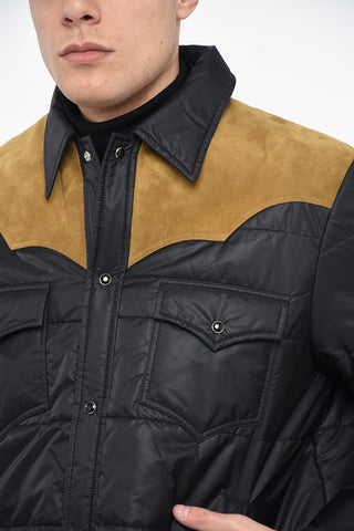 Giubbotto Trapuntato WESTERN con Dettaglio in Suede