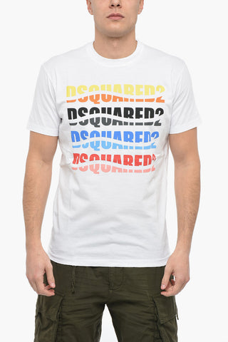 T-Shirt Girocollo COLOR WAVE con Lettering Multicolor