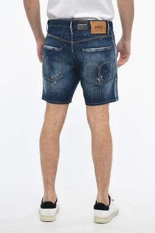 Distressed Denim COMMANDO Shorts with Dark Wash