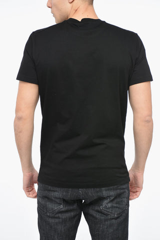 Crewneck ROUND COOL T-shirt with Logo Patch
