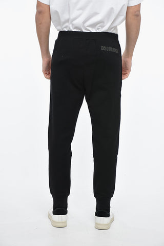 Fleeced Joggers with Embossed Logo