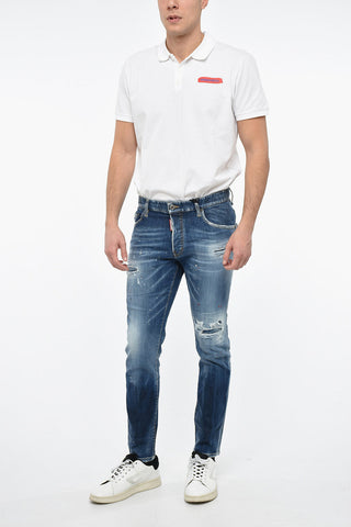 Jeans SKATER Distressed con Lavaggio Chiaro 16cm