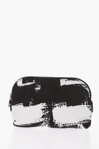 Two-Tone Fabric Pouch with Zip Closure