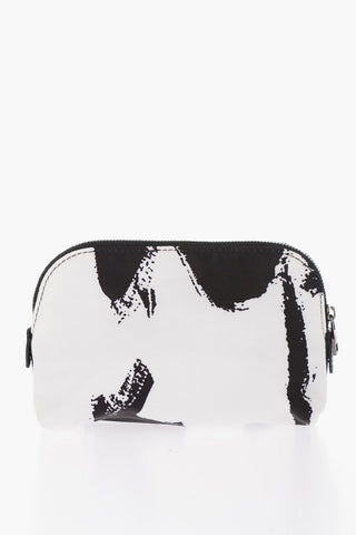 Two-Tone Fabric Pouch with Zip Closure