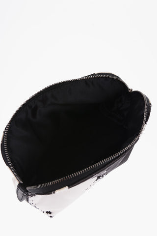 Two-Tone Fabric Pouch with Zip Closure