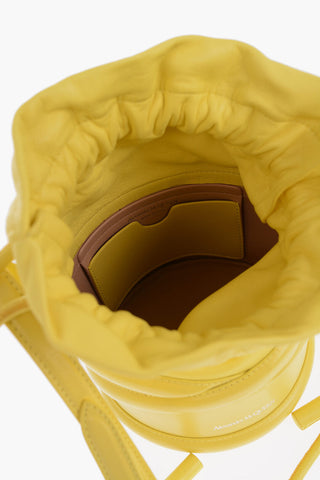 Leather Bucket Bag with Embossed Logo
