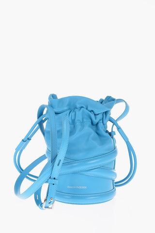 Leather Bucket Bag with Embossed Logo