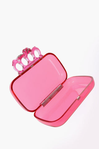 See-Through FOUR RING Hard Clutch Bag