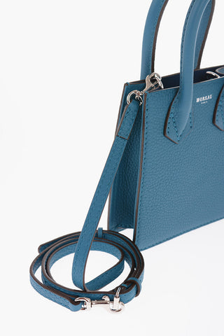Textured Leather Mini Tote Bag with Remoable Shoulder Strap