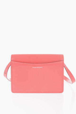 Leather FOUR RING Crossbody Bag with Decorative Ring Handle